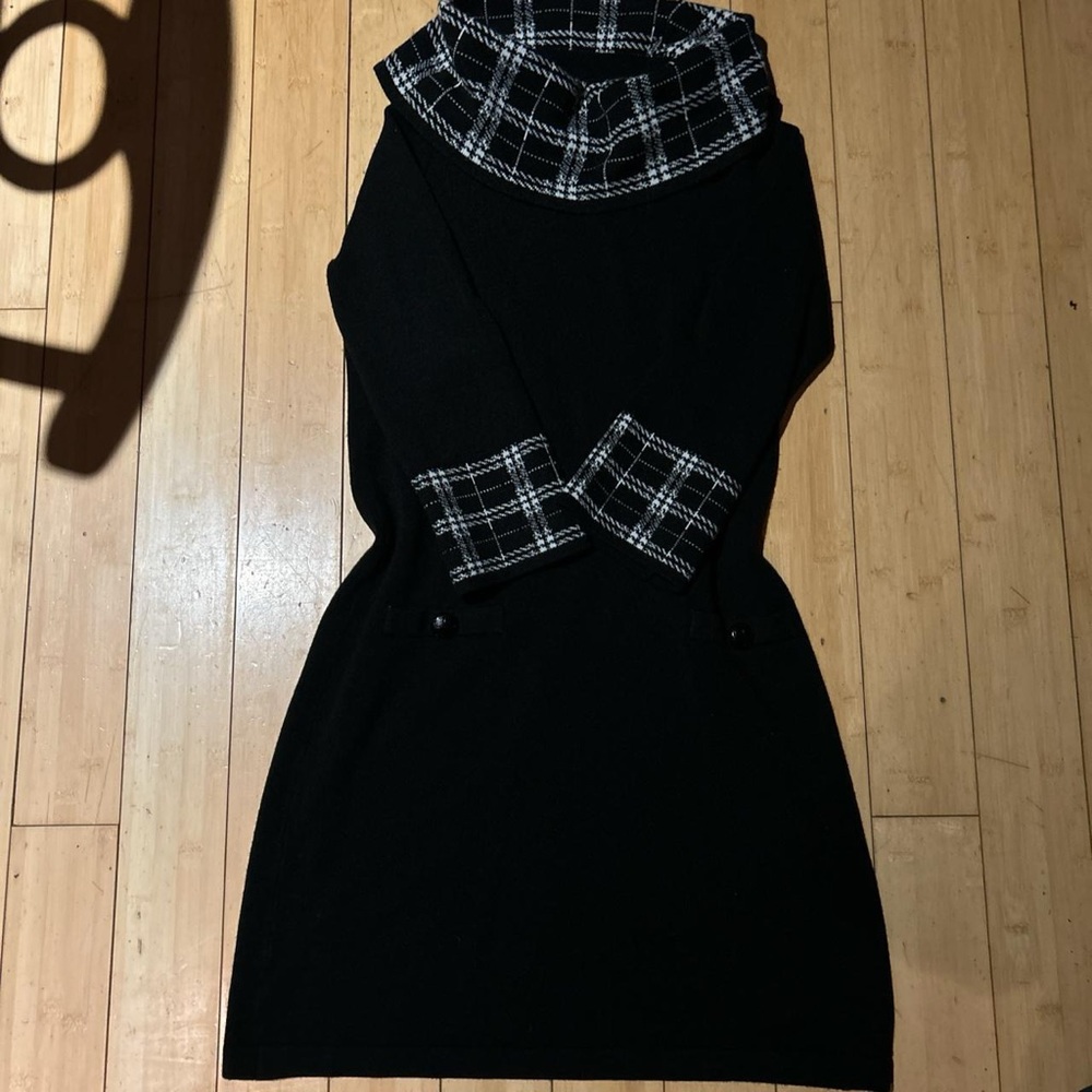 Eliza J long sleeve black sweater dress